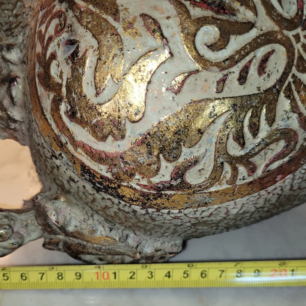 Unique Vase With Bronze Like Finish 9.5 Inches Tall - Picture 3 of 3